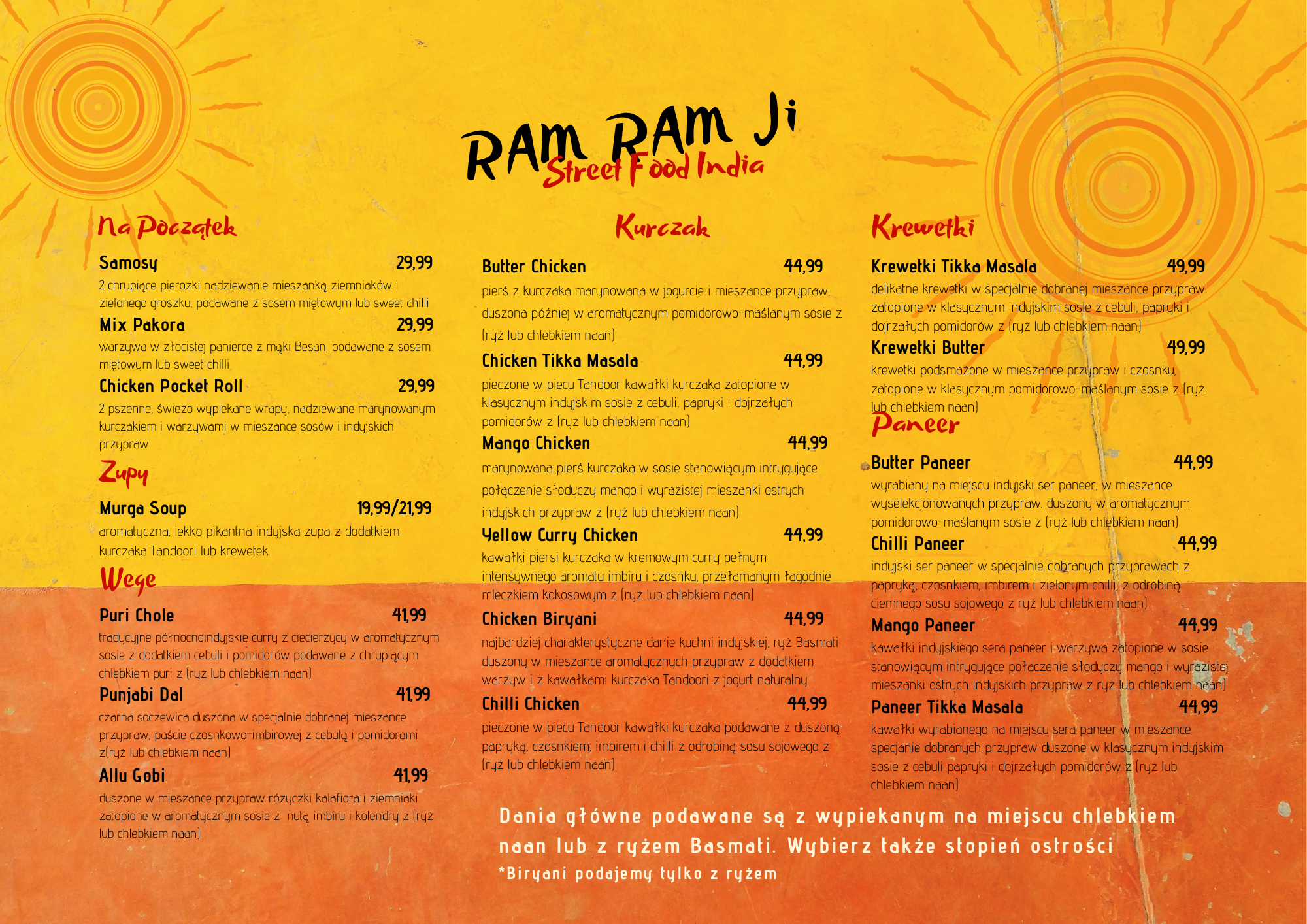 Ram Ram Ji Gdynia menu